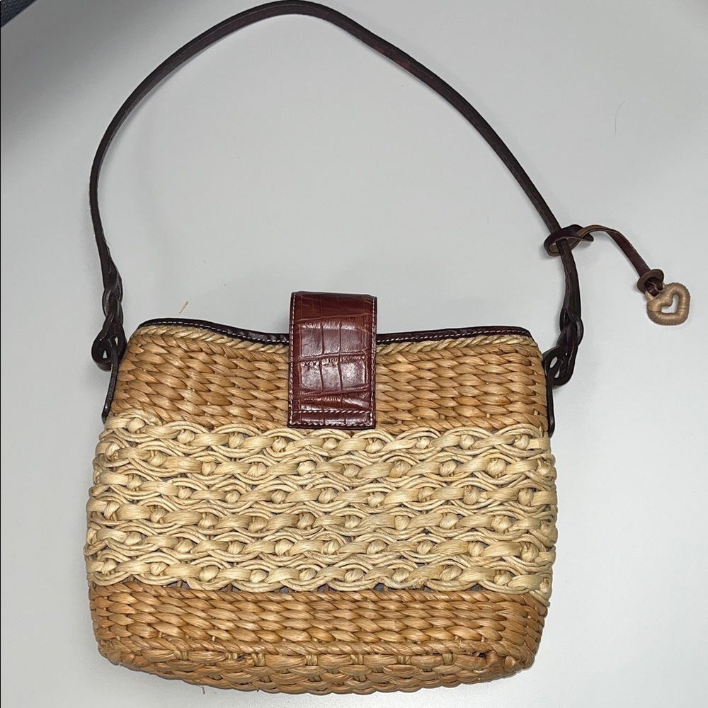 Brighton Tan and Brown Woven Shoulder Bag / gorgeous - Picture 7 of 16